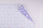Wrapitfun Wrapping Paper Sheet - Lavender Cartoon Flower Design for Party, Baby Shower - 19.7 Inch X 27.5 Inch Per Sheet
