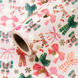 WRAPAHOLIC Reversible Christmas Wrapping Paper Roll, 17 Inch x 33 or 16.4 Feet Holiday Gift Wrap