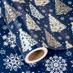 WRAPAHOLIC Christmas Wrapping Paper Roll, 17 Inch x 16.5 Feet, Reversible Holiday Gift Wrap, Double-Sided Christmas Designs for Gifts