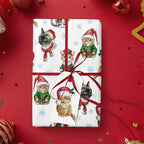 WRAPAHOLIC Christmas Wrapping Paper Roll, 17 Inch x 16.5 Feet, Reversible Holiday Gift Wrap, Double-Sided Christmas Designs for Gifts