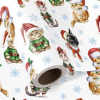 WRAPAHOLIC Christmas Wrapping Paper Roll, 17 Inch x 16.5 Feet, Reversible Holiday Gift Wrap, Double-Sided Christmas Designs for Gifts