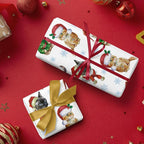 WRAPAHOLIC Christmas Wrapping Paper Roll, 17 Inch x 16.5 Feet, Reversible Holiday Gift Wrap, Double-Sided Christmas Designs for Gifts