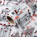 WRAPAHOLIC Reversible Christmas Wrapping Paper Roll, 17 Inch x 33 or 16.4 Feet Holiday Gift Wrap