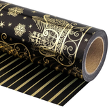 WRAPAHOLIC Reversible Christmas Wrapping Paper Roll, 17 Inch x 33 or 16.4 Feet Holiday Gift Wrap