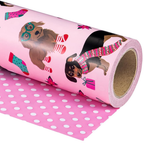WRAPAHOLIC Reversible Christmas Wrapping Paper Roll, 17 Inch x 33 or 16.4 Feet Holiday Gift Wrap