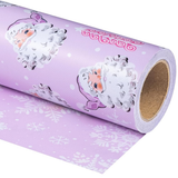 WRAPAHOLIC Reversible Christmas Wrapping Paper Roll, 17 Inch x 33 or 16.4 Feet Holiday Gift Wrap