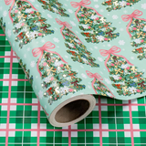 WRAPAHOLIC Reversible Christmas Wrapping Paper Roll, 17 Inch x 33 or 16.4 Feet Holiday Gift Wrap