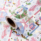 WRAPAHOLIC Reversible Christmas Wrapping Paper Roll, 17 Inch x 33 or 16.4 Feet Holiday Gift Wrap