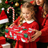 WRAPAHOLIC Reversible Christmas Wrapping Paper Roll, 17 Inch x 33 or 16.4 Feet Holiday Gift Wrap