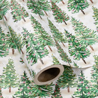 WRAPAHOLIC Christmas Wrapping Paper Roll, 17 Inch x 16.5 Feet, Reversible Holiday Gift Wrap, Double-Sided Christmas Designs for Gifts