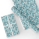 Custom Flat Wrapping Paper for Birthday, Wedding ,Baby Shower, Girl ,Her - Daisy in Light Blue Wholesale Wraphaholic