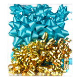 11ct Curly Bows & Stars Bows Gold & Green