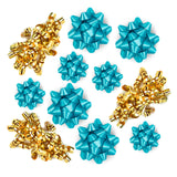 11ct Curly Bows & Stars Bows Gold & Green