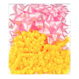 11ct Curly Bows & Stars Bows Light Yellow