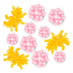 11ct Curly Bows & Stars Bows Light Yellow