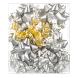 11ct Curly Bows & Stars Bows Silver & Gold