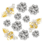 11ct Curly Bows & Stars Bows Silver & Gold