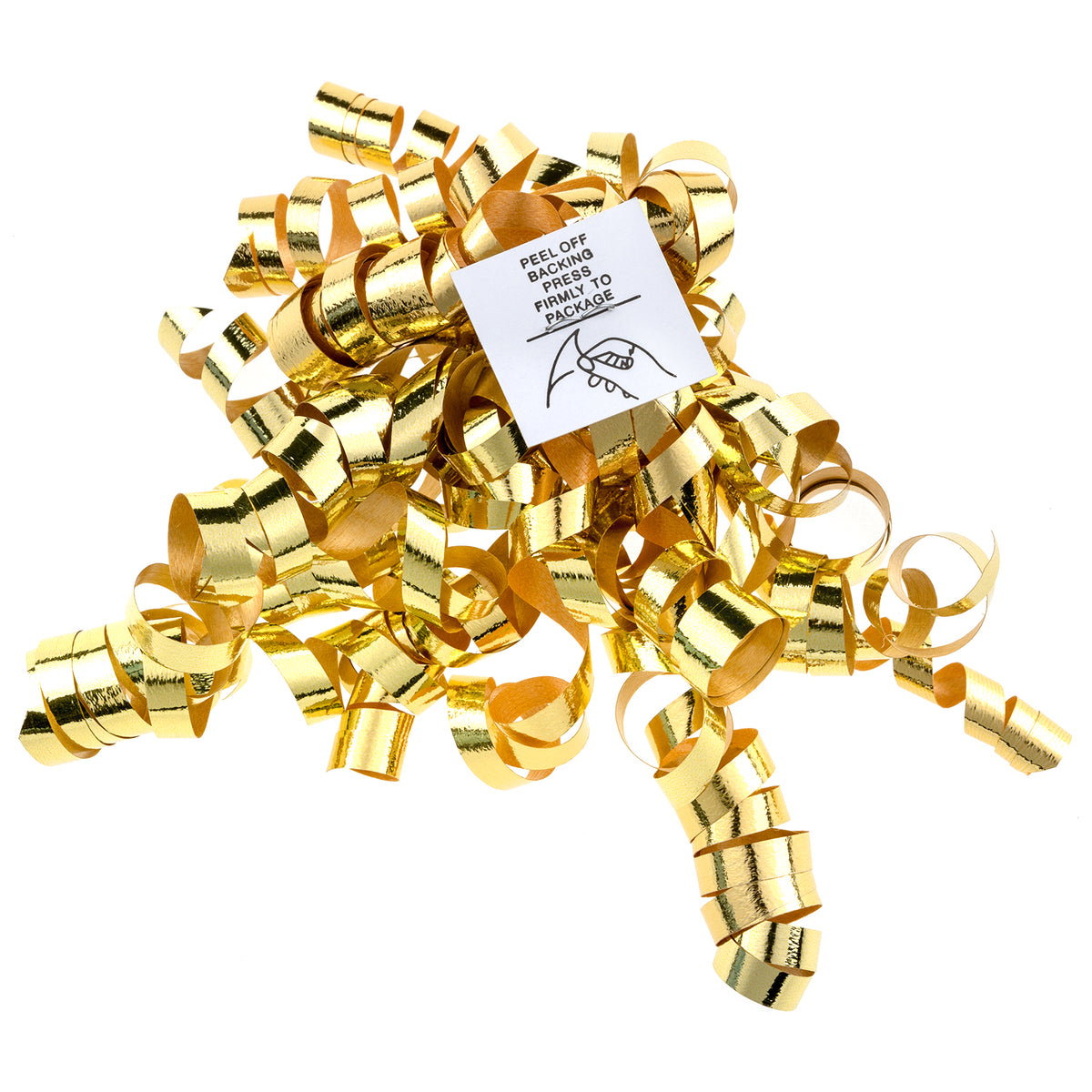 12ct Curly Bows Glossy Gold