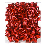 12ct Gift Bows Metal Red