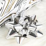 12ct Gift Bows Metal Silver
