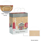 wrapaholic-assort-medium-large-christmas-gift-bags-deer-plaid-cabinchristmas-tree-8-pack-3