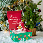 wrapaholic-christmas-collapsible-gift-box-with-magnetic-closure-red-green-christmas-ornaments-design-8x8x4-inch-6