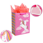 wrapaholic-13-inch-large-gift-bag-with-birthday-card-tissue-paper-rainbow-horse-for-girls-3
