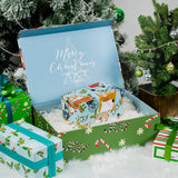 wrapaholic-christmas-collapsible-gift-box-with-magnetic-closure-polar-bear-and-postmark-design-14x9x4-3-inch-6