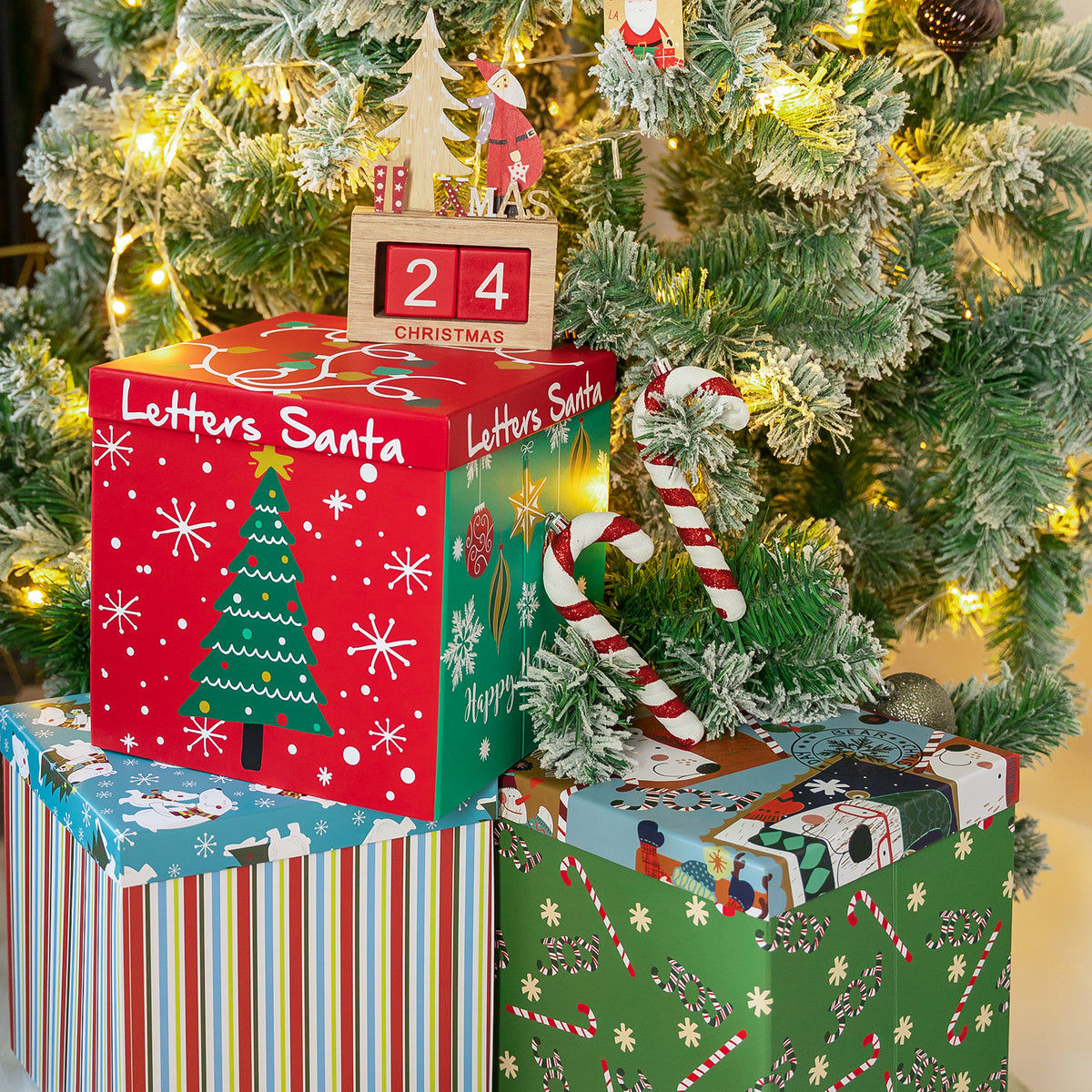 wrapaholic-9-christmas-gift-box-with-lid-polar-bear-and-stripe-design-6