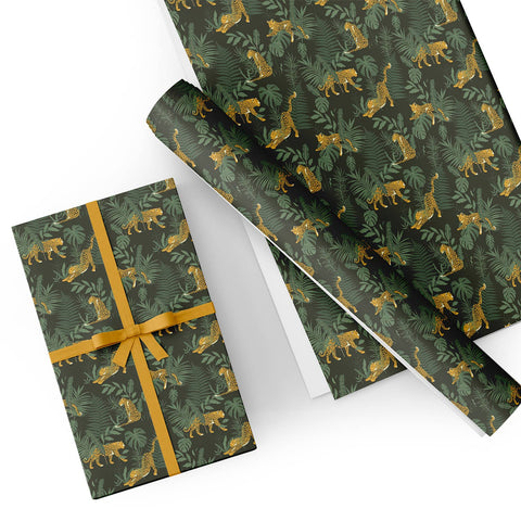 Jungle Leopard Flat Wrapping Paper Sheet Wholesale Wraphaholic
