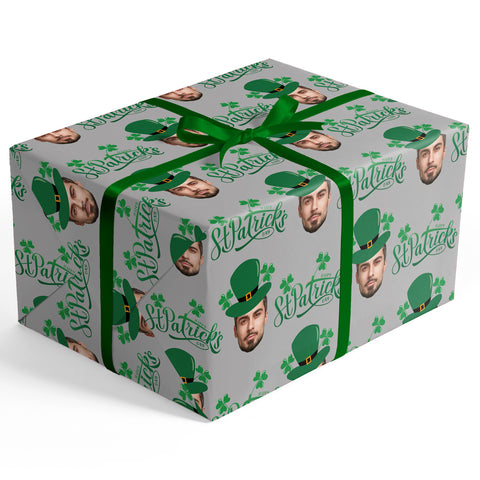23inch_Custom_Your_Face_Wrapping_Paper_for_St_Patrick's_Day