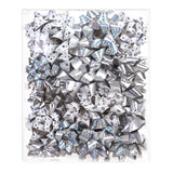 24ct Gift Bows Glossy Silver