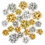 24ct Gift Bows Silver and Gold