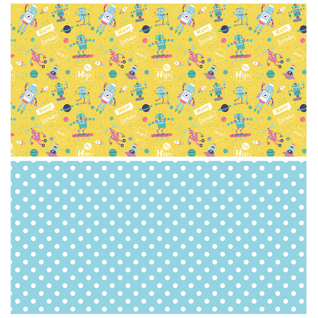 WRAPAHOLIC Reversible Wrapping Paper - 24 inch X 65.6 feet Jumbo Roll Baby  Girl Design, Perfect for Kids Birthday, Party, Holiday, Baby Shower Packing