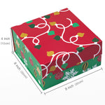 wrapaholic-christmas-collapsible-gift-box-with-magnetic-closure-red-green-christmas-ornaments-design-8x8x4-inch-2