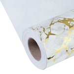 WRAPAHOLIC Marble with Gold Foil Wrapping Paper Jumbo Roll - 24 Inch X 100 Feet