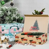 wrapaholic-christmas-collapsible-gift-box-with-magnetic-closure-pink-blue-christmas-ornaments-14x9x4-3-inch-7