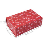 wrapaholic-christmas-collapsible-gift-box-with-magnetic-closure-red-snowflake-design-14x9x4-3-inch-2