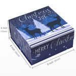wrapaholic-christmas-collapsible-gift-box-with-magnetic-closure-blue-reindeer-christmas-tree-design-8x8x4-inch-2