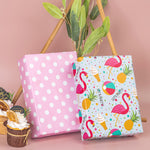 WRAPAHOLIC Reversible Flamingo and Pineapple Wrapping Paper Roll - 30 Inch X 100 Feet Jumbo Roll