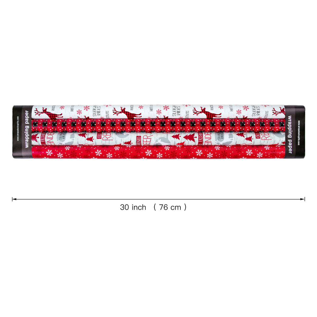 wrapaholic-christmas-old-fashion-gift-wrapping-paper-4-rolls-set-2