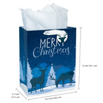 wrapaholic-assort-large-christmas-gift-bag-navy-blue-deer-3-pack-10x5x13-5