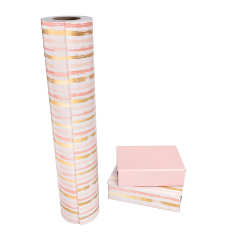 WRAPAHOLIC Reversible Sripe Wrapping Paper Jumbo Roll - 30 Inch X 100 Feet