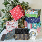 wrapaholic-christmas-collapsible-gift-box-with-magnetic-closure-red-and-white-snowflake-design-8x8x4-inch-7
