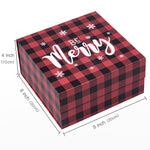 wrapaholic-christmas-collapsible-gift-box-with-magnetic-closure-red-and-black-plaid-design-8x8x4-inch-2