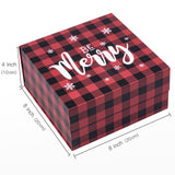 wrapaholic-christmas-collapsible-gift-box-with-magnetic-closure-red-and-black-plaid-design-8x8x4-inch-2