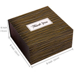 wrapaholic-8x8x4-inch-Magnetic-Closure-Box-Black-and-Gold-Stripes-2