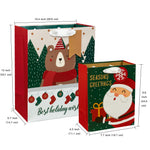 wrapaholic-assort-medium-large-christmas-gift-bag-santa-bear-8-pack-2