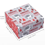 wrapaholic-christmas-collapsible-gift-box-with-magnetic-closure-reindeers-and-snowflake-design-8x8x4-inch-2