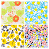 Wrapaholic-Fluorescent-Flowers-Gift-Wrapping-Paper-Roll-4-Rolls-Set-2